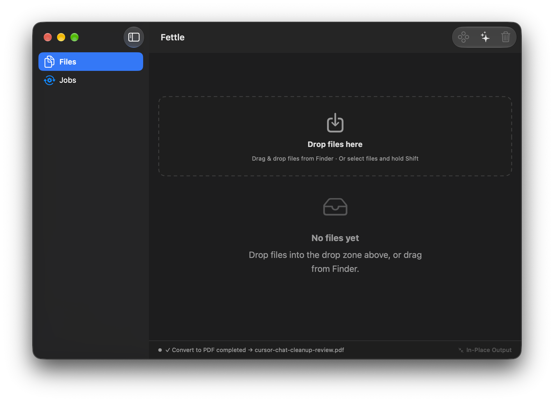 Real Fettle macOS App Window